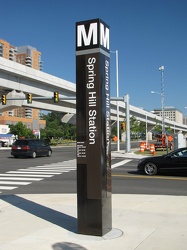 Spring Hill station entrance pylon