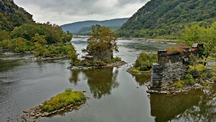 Abandoned bridge piers at Harpers Ferry