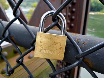 Love lock on Harpers Ferry railroad bridge [02]