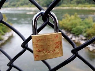 Love lock on Harpers Ferry railroad bridge [04]