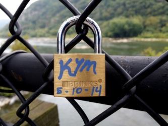 Love lock on Harpers Ferry railroad bridge [05]