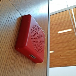 Fire alarm speaker at Maryland House