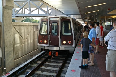 Train arriving at Wiehle-Reston East station