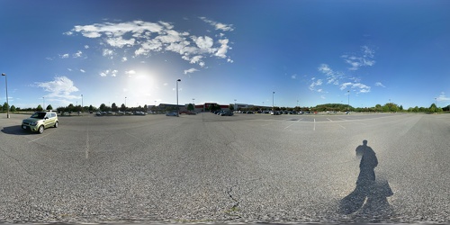 Parking lot at Valley View Crossing shopping center