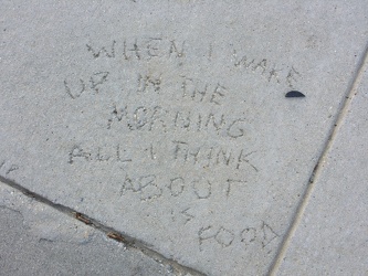 Sidewalk food message