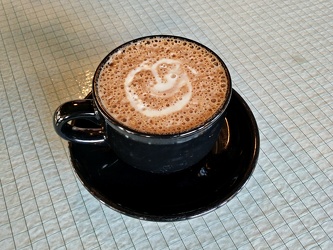 Foam heart on hot chocolate [01]