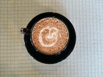 Foam heart on hot chocolate [02]