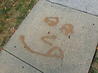 Sidewalk graffiti