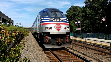 VRE locomotive V58 at Franconia-Springfield