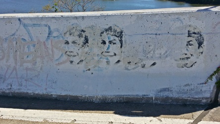 Borf graffiti on Key Bridge