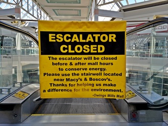 Escalator closed