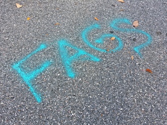 Parking lot graffiti