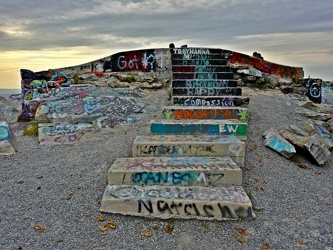 Steps to main overlook at High Rock