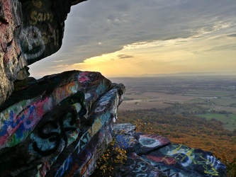 Graffiti-covered stone at High Rock [02]