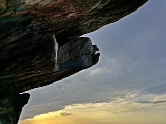 Graffiti-covered stone at High Rock [03]