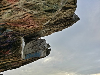 Graffiti-covered stone at High Rock [04]