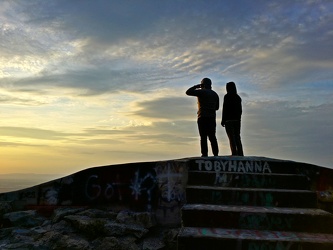 Two people standing on High Rock