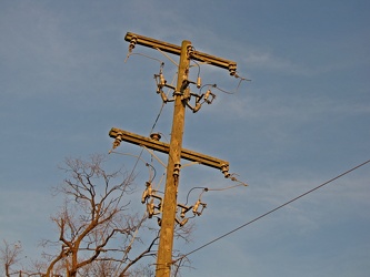 Abandoned utility pole at Lorton Reformatory