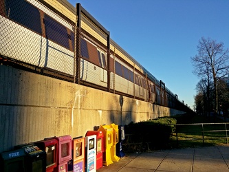 Train at Rockville Metro station