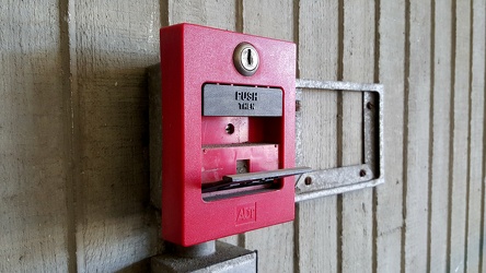 Activated fire alarm pull station at Union Station [01]