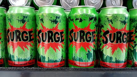 Cans of Surge for sale