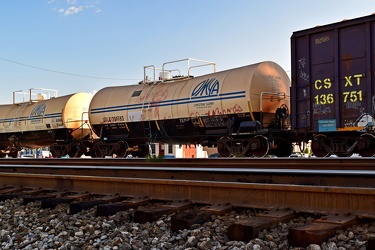 Tanker cars in Cumberland rail yard