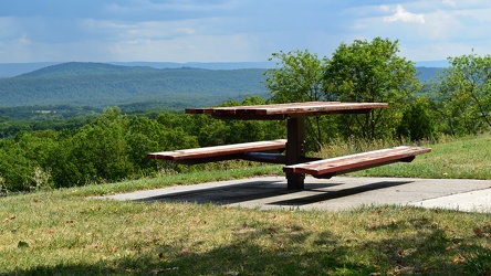 Picnic table at Sideling Hill Welcome Center