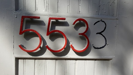 Address numbers for 5533 Walnut Street