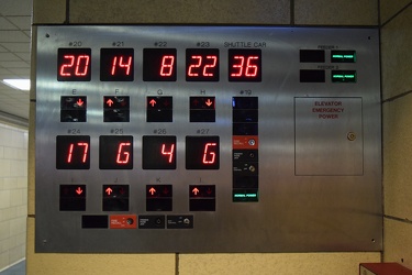 Elevator annunciator at Cathedral of Learning