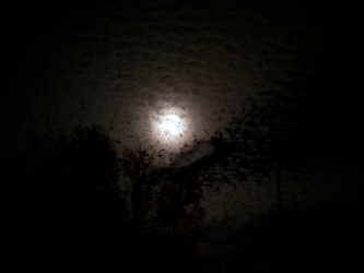 Moon and clouds