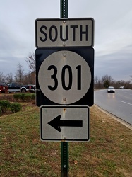 US 301 sign at St. Charles Towne Center