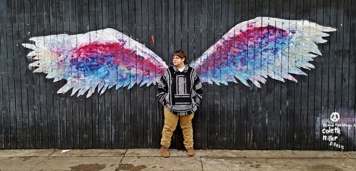 Posing with wings