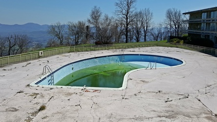 Abandoned hotel swimming pool