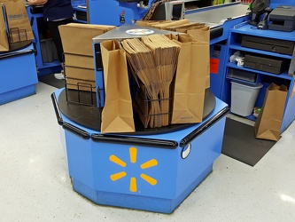 Bagging wheel at Walmart in Kitty Hawk, North Carolina