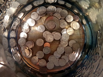 Coin jar at Rocket Fizz