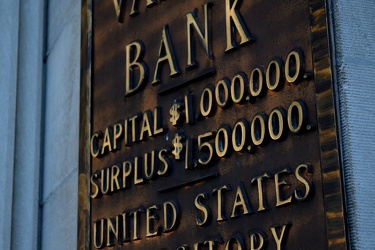 National Valley Bank plaque