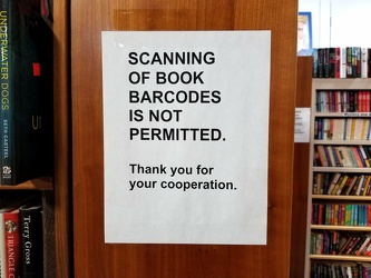 "Scanning of book barcodes is not permitted"