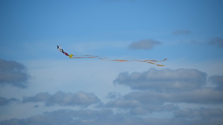 Mickey Mouse kite in flight