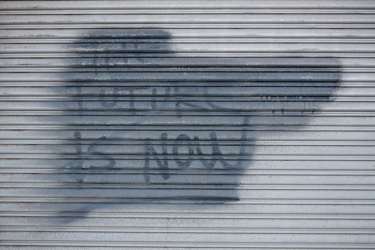 "The future is now" graffiti