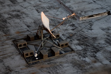 Satellite dish on a roof