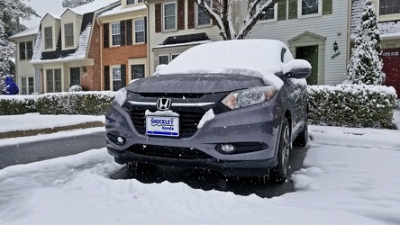 Honda HR-V covered in snow