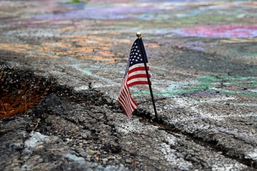 Flag in a crack in the pavement [03]