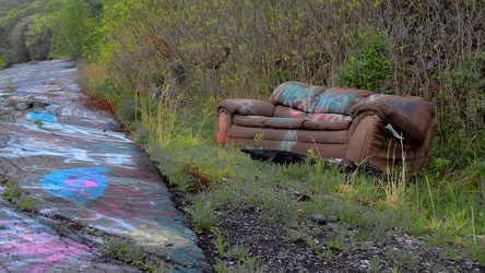 Abandoned couch on the roadside [01]