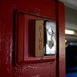 Fire alarm in Leesburg parking garage