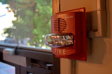 Fire alarm horn/strobe at Citizens Building