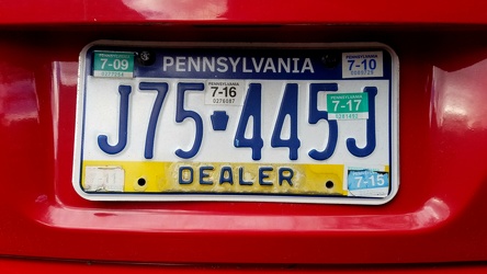 Pennsylvania dealer license plate