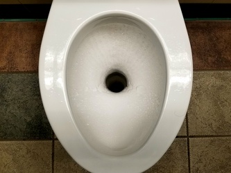 Composting toilet at a rest area