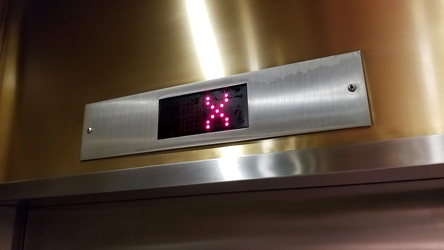 Elevator floor indicator at the Chelsea Hotel