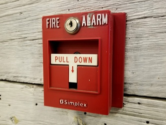 Fire alarm pull station at Hudson's Bay Queen Street [01]