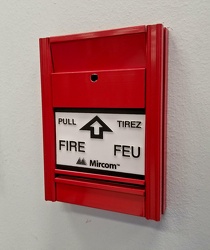 Mircom fire alarm pull station at Walmart in North York [02]